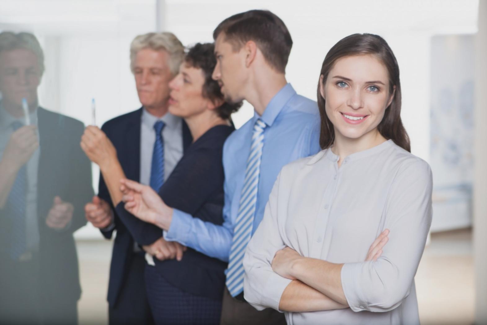 Engaged business professionals participating in an interactive financial workshop session